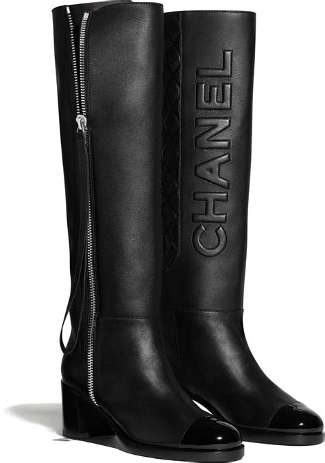 chanel heel boots.